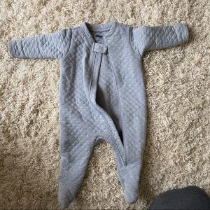 Old Navy blue/gray zip pj 3-6m